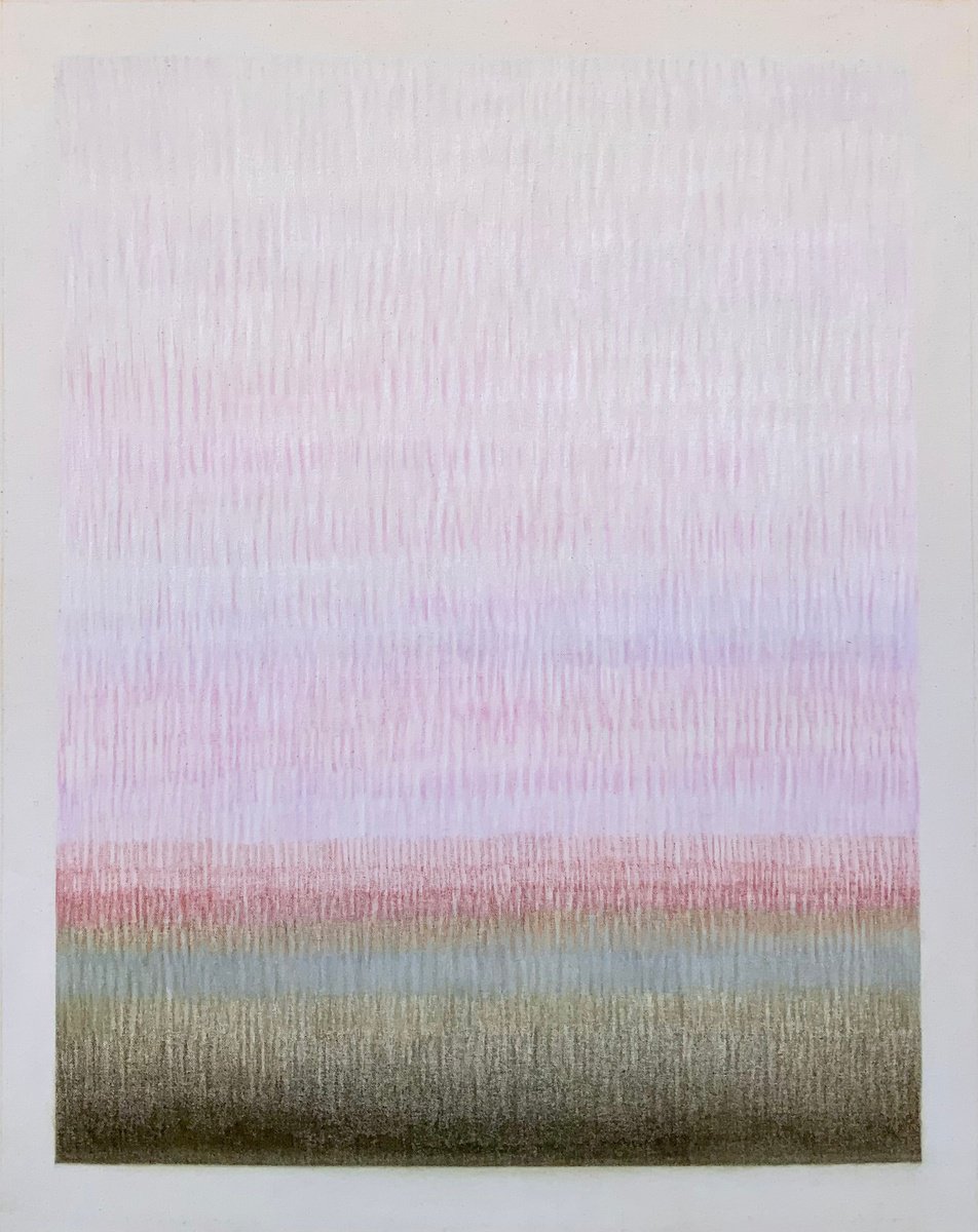 Abstract Landscape Painting By Malgorzata Krakowiak, 26 X 32", Sublimat N*127, Original Artwork