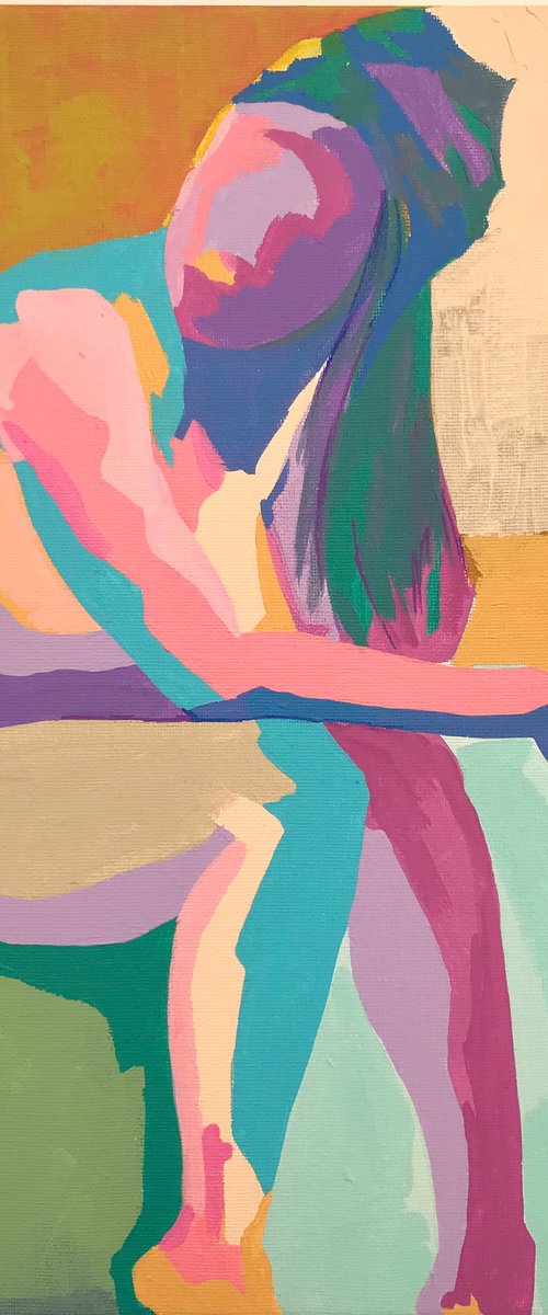 Abstract Female Nude Figure Study by Andrew Orton