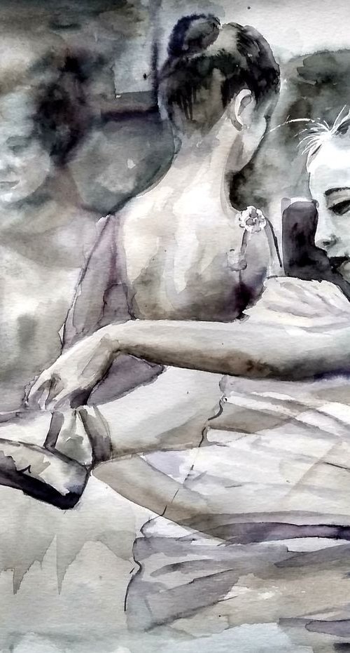 Little dancer, WATERCOLOUR PAINTING by Ann Krasikova