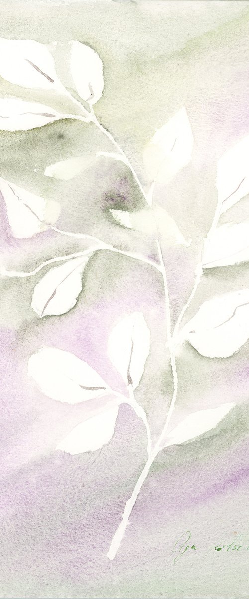 Light Purple eucalyptus branch by Olga Koelsch