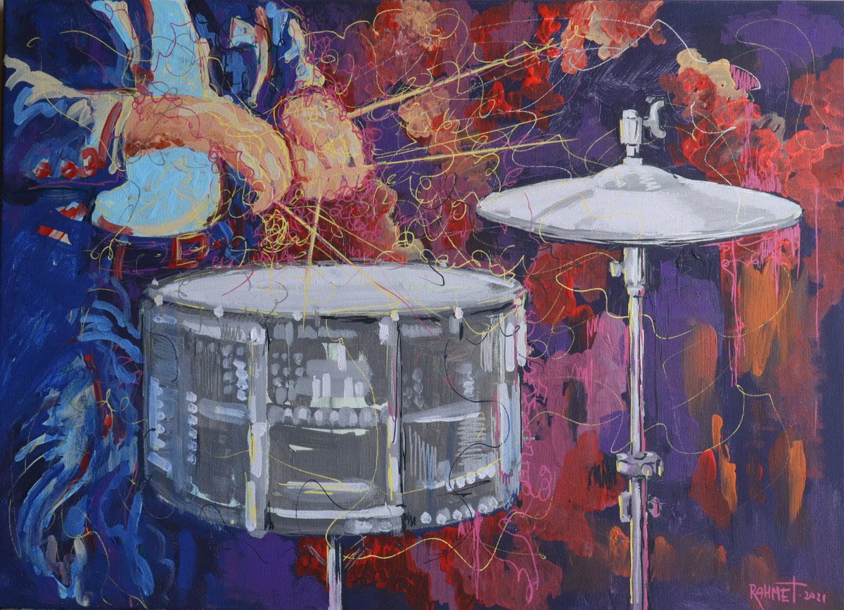 Drummer By Rakhmet Redzhepov, 28 X 20, Artwork For Sale On Artfinder