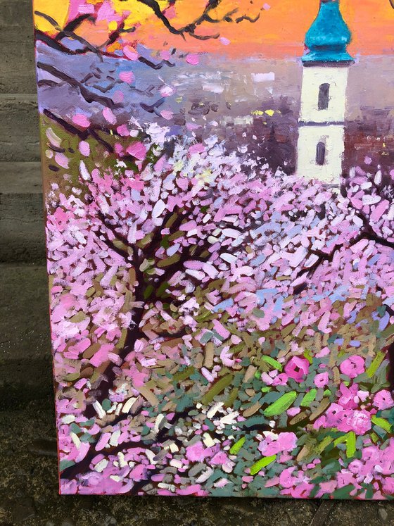 Spring in Prague. Sunset