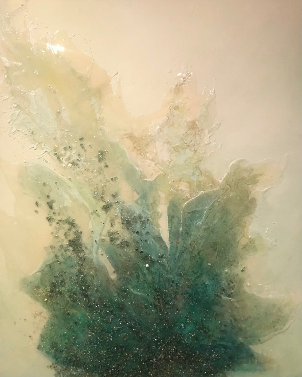 Abstract Painting By Tamara Bettencourt, 48 X 60", Splash, Original Artwork