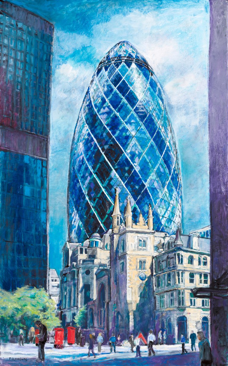 The Gherkin  London skyline by Patricia Clements
