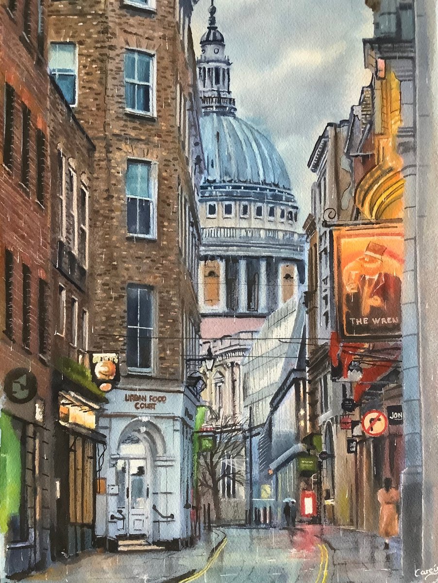 Photorealistic Cityscapes Watercolour By Darren Carey, 11 X 15, St Paul