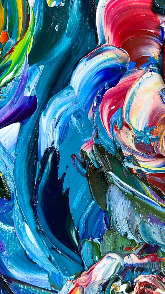 Vibrant Cosmic Bloom Art