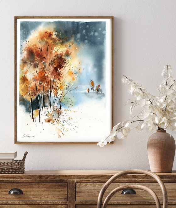 Autumnal Trees Landscape