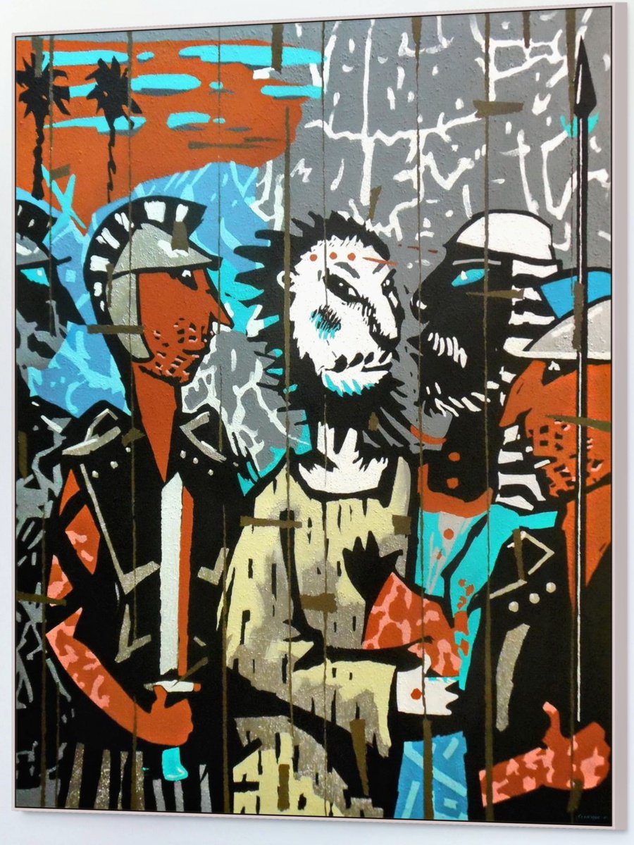 Expressive Oil Painting , Taking Of Christ Kiss Of Judas By Evgen Semenyuk, 31 X 39, Artwork For Sale On Artfinder