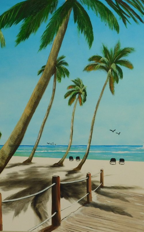 I Love Paradise On This Key West Florida Beach by Lloyd Dobson