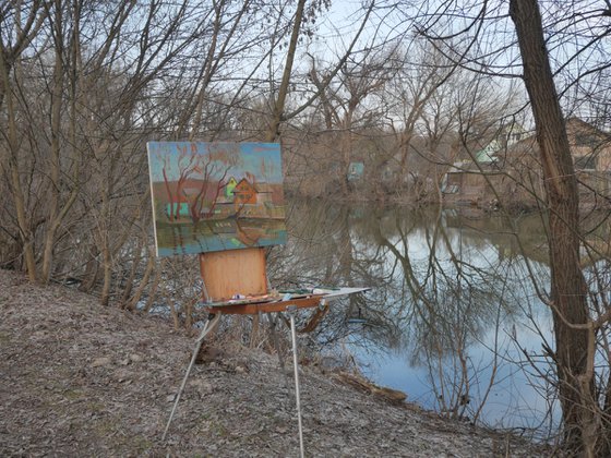 Sunny day on the river