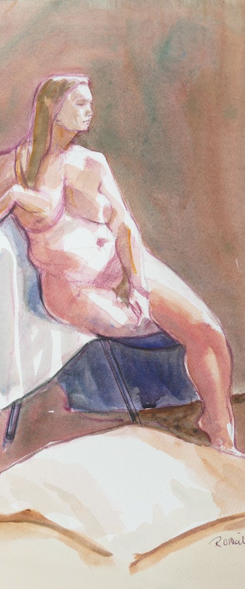 Seated female nude by Rory O’Neill