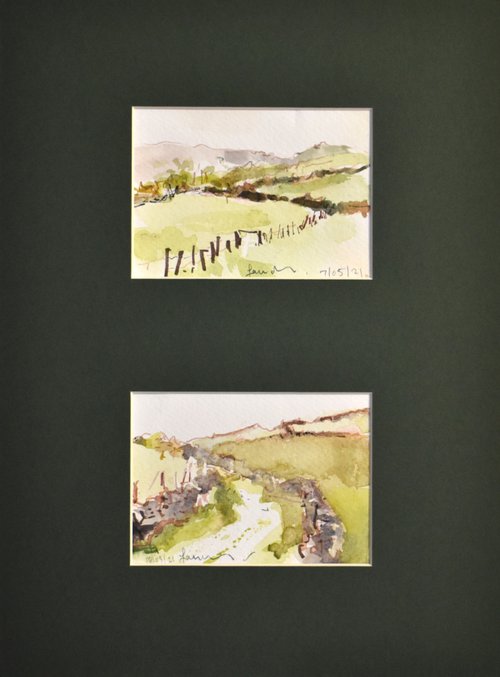 "the paths we take" -Landscape Watercolour Study No 12 by Ian McKay