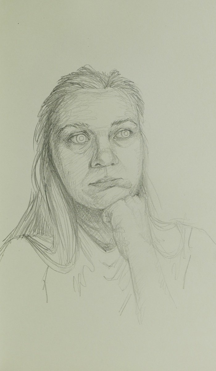 Face sketch July 4 by Karina Danylchuk