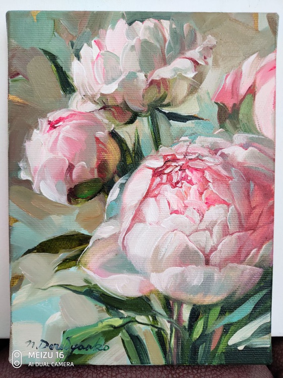 Peony Flowers Painting Canvas Art Artfinder