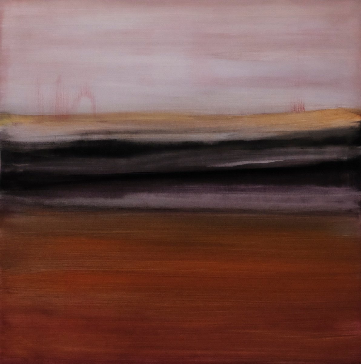 Abstract Acrylic Painting By Pier Maurizio Greco, 31 X 31", Forme Di Vita, Original Artwork