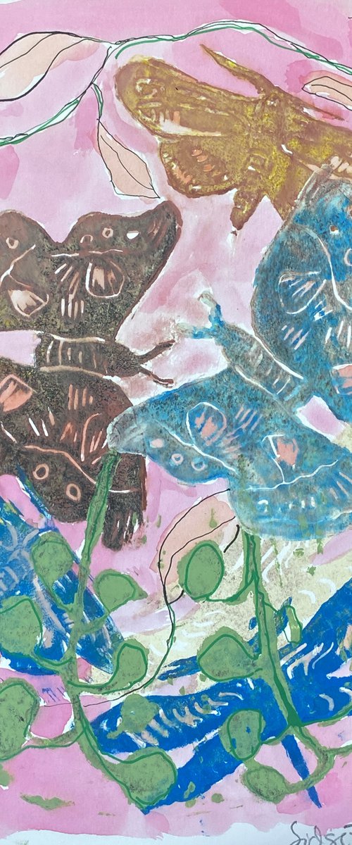Butterflies in pink by Sidse Friis
