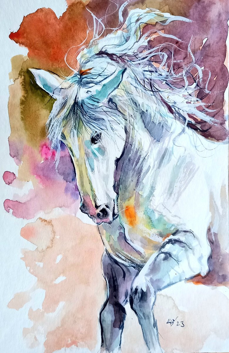 Andalusian horse /28 x 19 cm/ by Kovcs Anna Brigitta