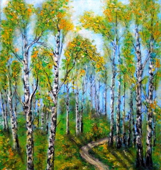 In the birch forest..