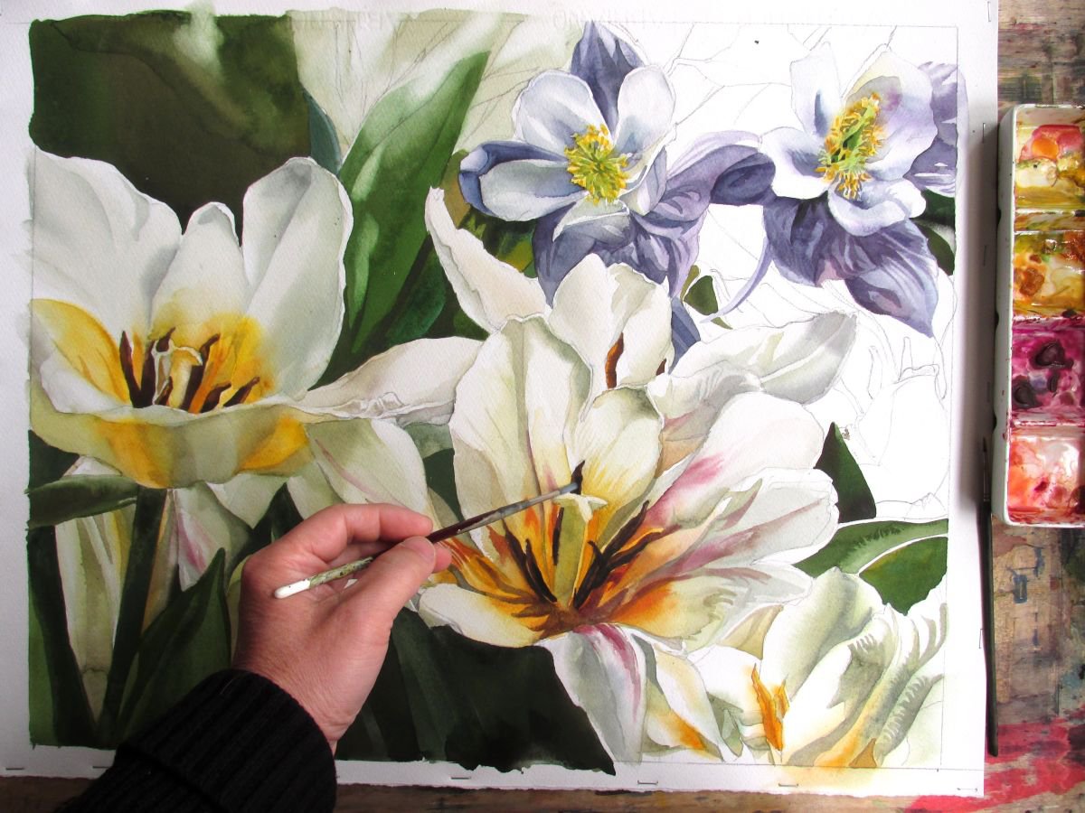 Learn to Paint Flowers in Watercolor: A Step-by-Step Floral Painting  Exploring Expressive Techniques, Will Elliston