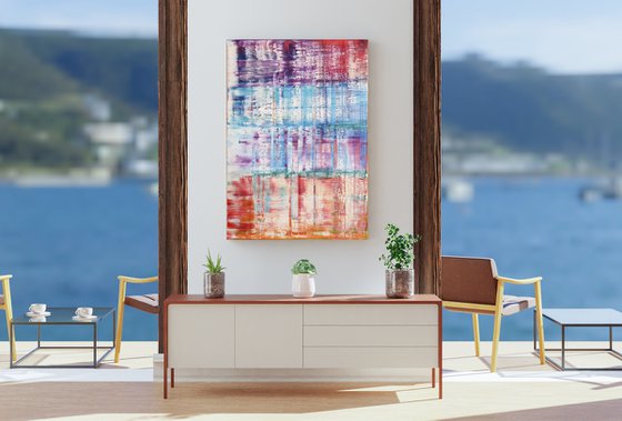 140x100 cm  Сolorful Abstract Painting Landscape painting Abstract art