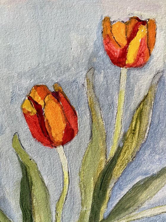 Tranquil Red Tulips