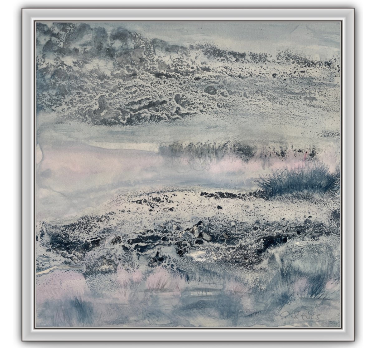 Abstract Watercolour , Wintering 2025 By Gesa Reuter, 12 X 12, Artwork For Sale On Artfinder
