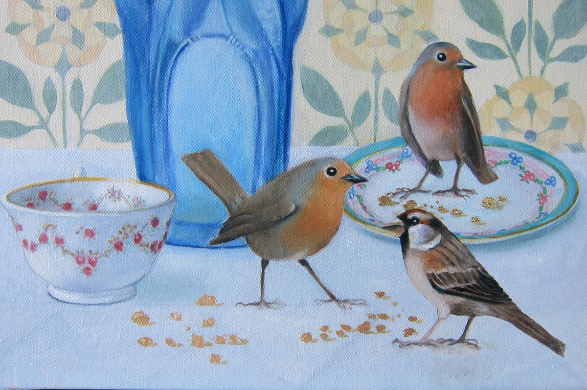 Birds and Gold Crumbs by Sophie Colmer-Stocker