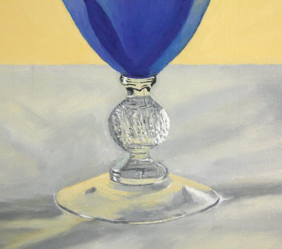 Peach and Blue Glass