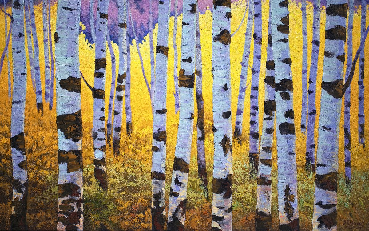 Blue Aspens by Stanislav Sidorov