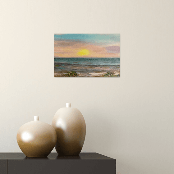By the Chesil beach Sunset, Dorset