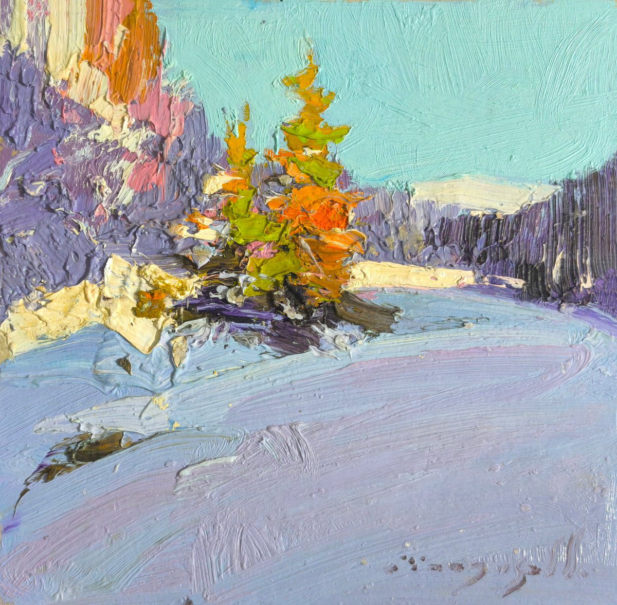 Cold Winter By Alexander Shandor, 7 X 7, Artwork For Sale On Artfinder