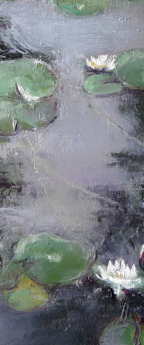 Whisper of white water lilies. by Tatyana Kaganets