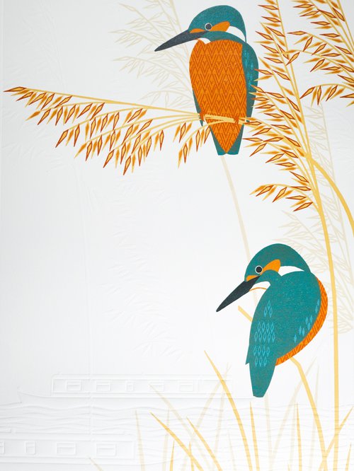 Kingfishers by the canal by Ashley Hutchinson