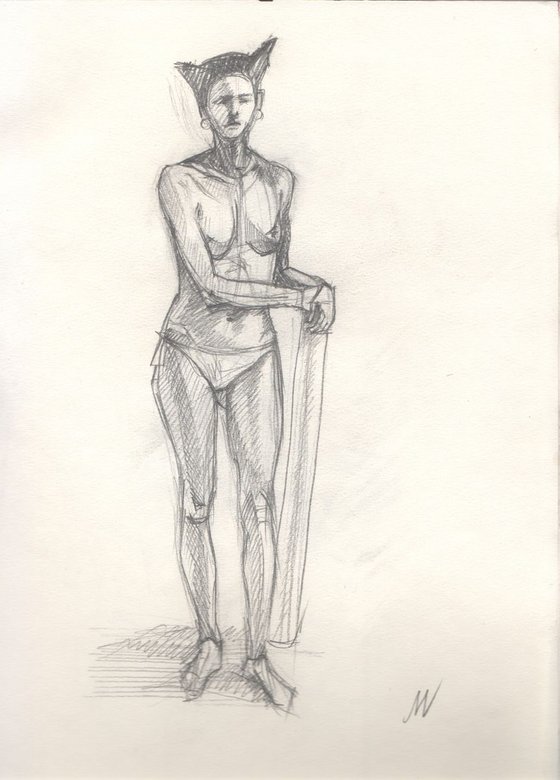 Sketch of Human body. Woman.39