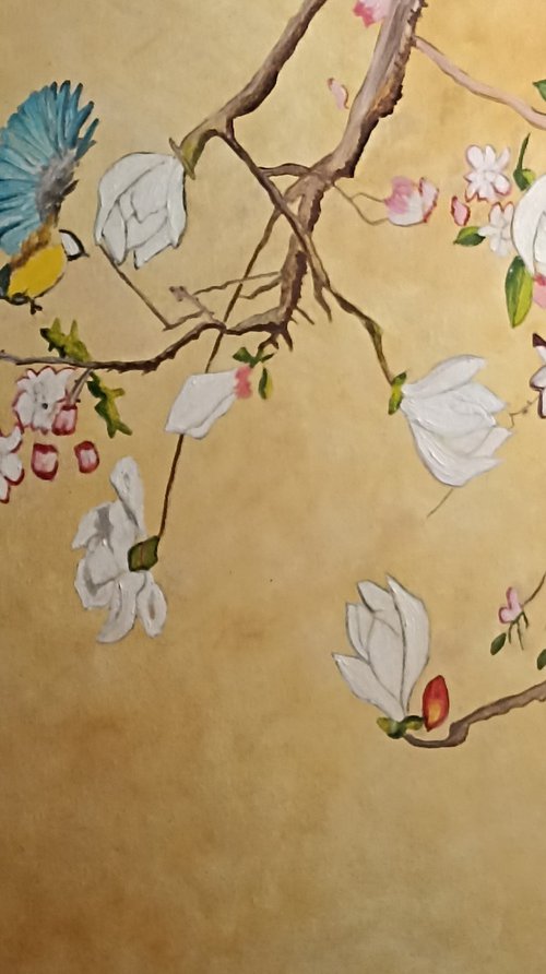 Birds on a branch by Isabelle Lucas