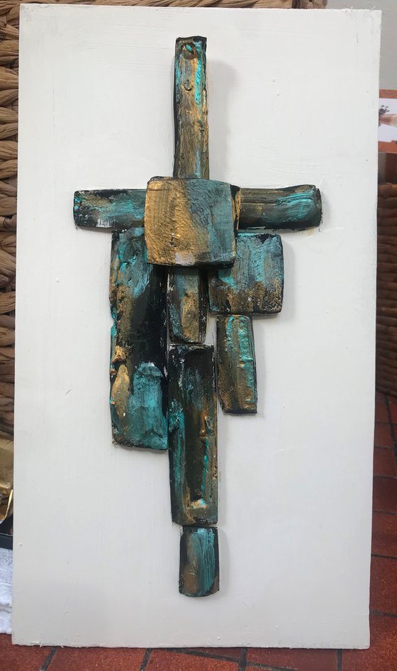 Crucifix Mid Century  Modern Art