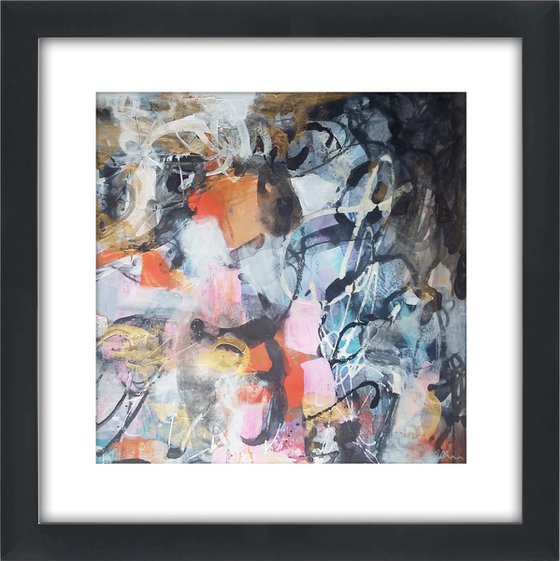 Rêvasseur (Daydreamer) - Framed and ready to hang - original abstract painting