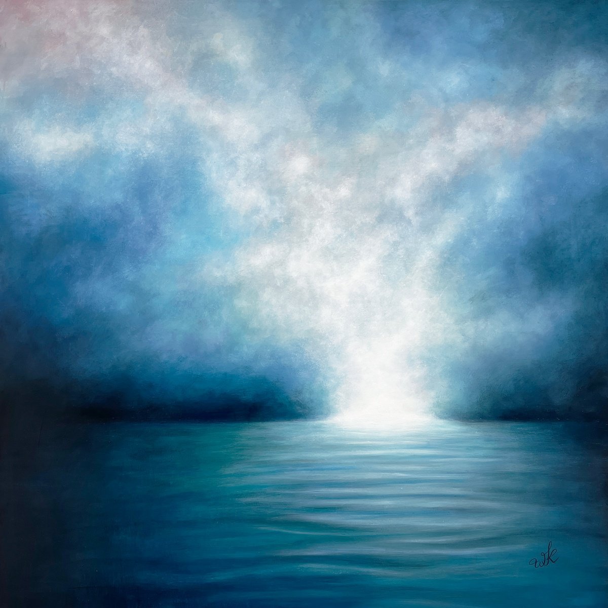 Fog Over The Sea By Waldemar Kaliczak, 37 X 37, Artwork For Sale On Artfinder