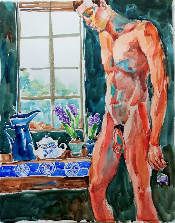 Male Nude by the Window