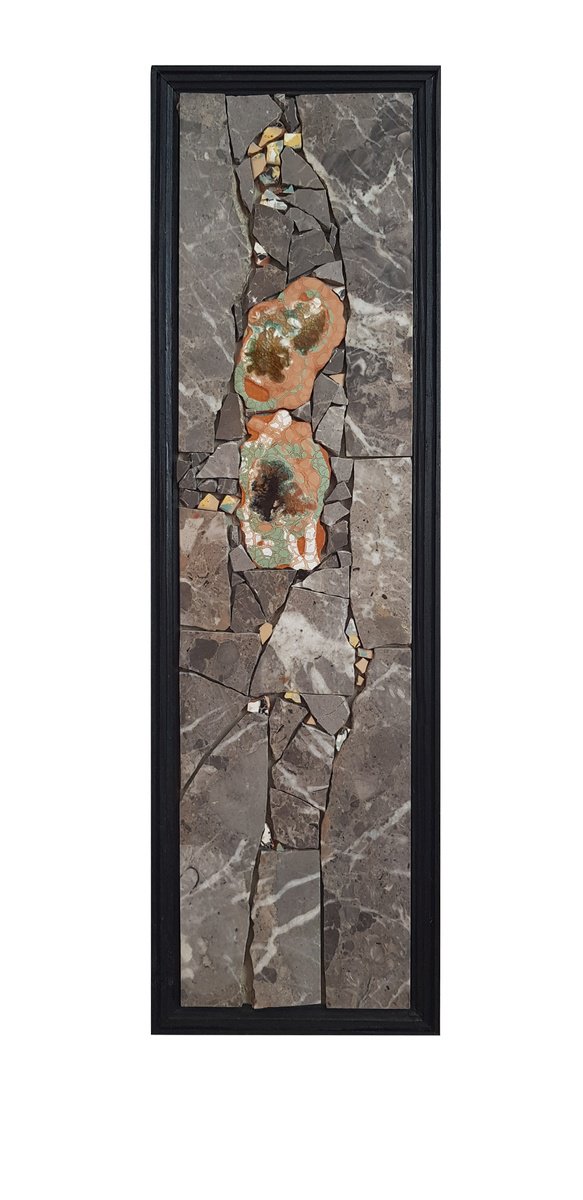 Abstract Relief By Ognyan Hristov, 10 X 33", "Fragment - S28", Original Artwork