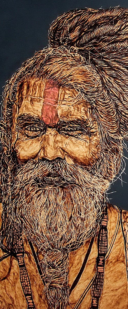 Indian Jogi ( Sadhu) by MILIS Pyrography