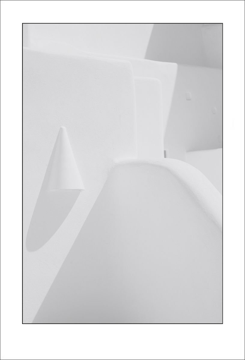 From the Greek Minimalism series: Greek Architectural Detail (White and White) # 9, Santor... by Tony Bowall FRPS