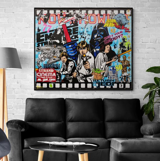 Skywalker 120cm x 100cm Textured Urban Pop Art