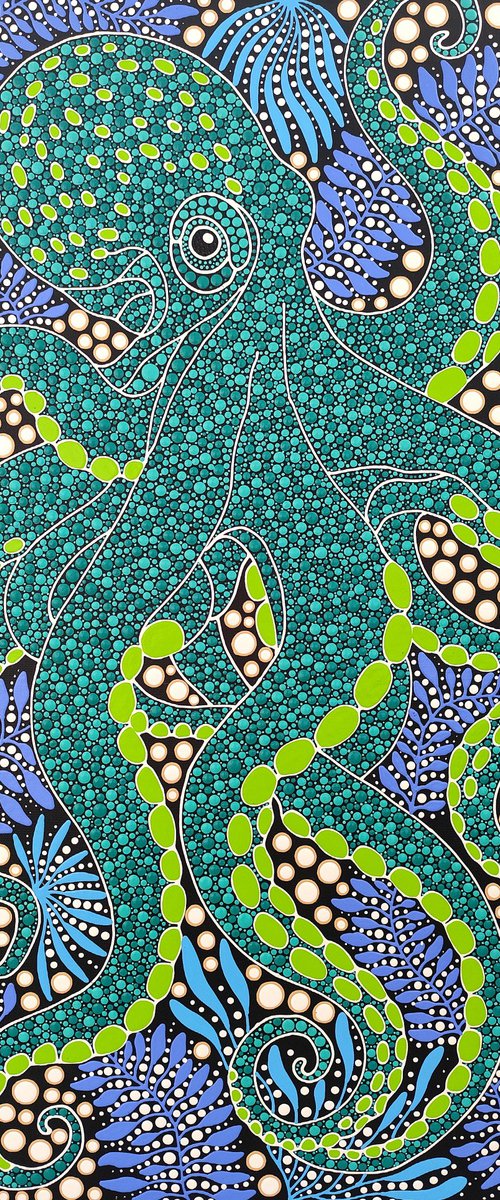 Emerald Octopus by Oxana Lazari