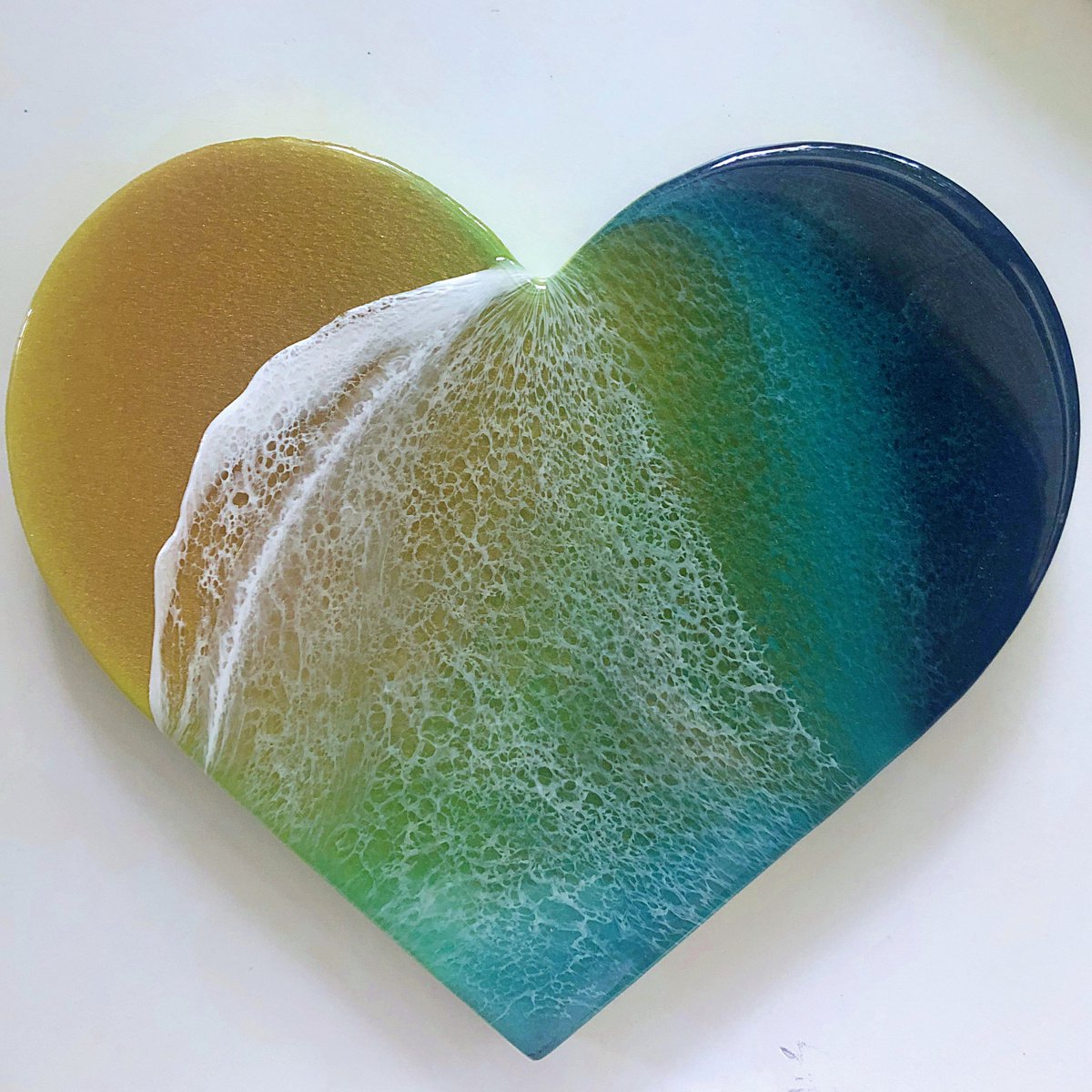 Ocean Blue Heart #3 by Ana Hefco