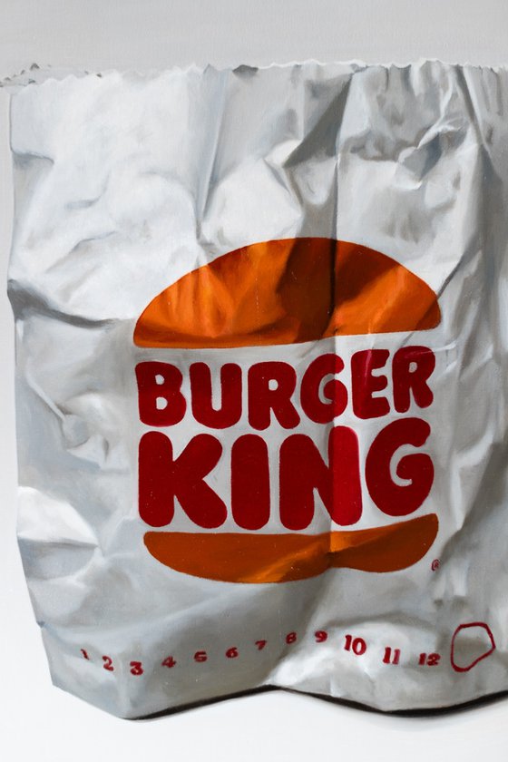 Burger King bag "back in NYC" Painting