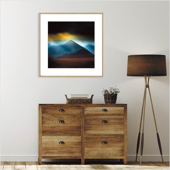 Modern Abstract Square Canvas - Cuillin Storm