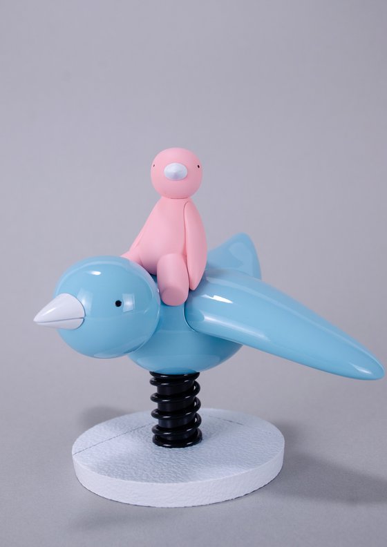 I Believe I Can't Fly - Pink & Blue