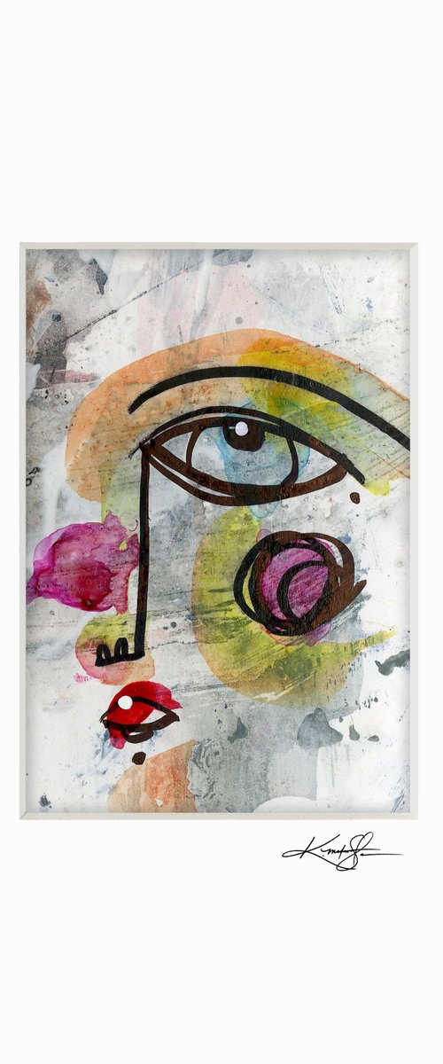 Little Funky Face 24 - Abstract Painting by Kathy Morton Stanion by Kathy Morton Stanion