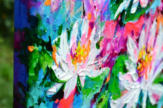 White Water Lilies on the Pond